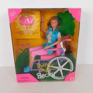 Share A Smile Becky #15761 Special Edition Wheel Chair Mattel Barbie Doll 1996